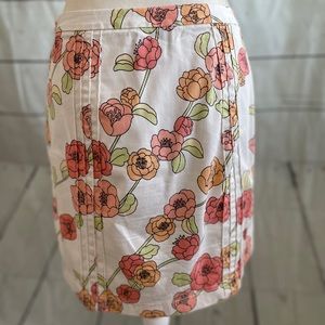 Ann Taylor Loft Floral Skirt size 2P